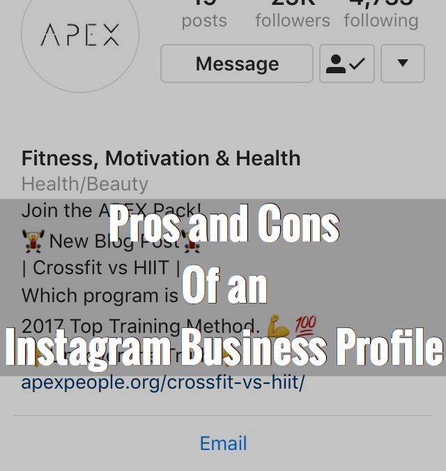 pros and cons of instagram business profile - what order is instagram following in